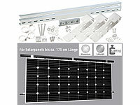 revolt Balkon-Geländer-Halterungen für Solarmodule, 90° Montagewinkel; Solaranlagen-Set: Mikro-Inverter mit MPPT-Regler und Solarpanel Solaranlagen-Set: Mikro-Inverter mit MPPT-Regler und Solarpanel 