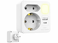 revolt Mehrfachsteckdose, USB Ladegerät Steckdose