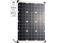revolt Mobiles Solarpanel mit monokristallinen Solarzellen, 50 Watt; Solaranlagen-Set: Mikro-Inverter mit MPPT-Regler und Solarpanel Solaranlagen-Set: Mikro-Inverter mit MPPT-Regler und Solarpanel 