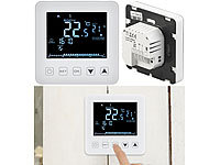 revolt Wand-Thermostat für Fußbodenheizung, LCD, Touch-Tasten, programmierbar; Energiekostenmesser Energiekostenmesser Energiekostenmesser Energiekostenmesser 