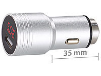 revolt Kfz-USB-Ladegerät mit Display, Metall-Gehäuse, QC 2.0, 12/24 V, 2,4 A; Mehrfach-USB-Netzteile für Steckdose Mehrfach-USB-Netzteile für Steckdose Mehrfach-USB-Netzteile für Steckdose Mehrfach-USB-Netzteile für Steckdose 