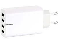 revolt 4-Port-Power-USB-Wandnetzteil, 21 Watt, 4,2 A; USB-Steckdosen USB-Steckdosen 