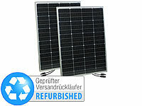 revolt 2er-Set monokristalline Solarpanele, 36 Volt, Versandrückläufer; Solaranlagen-Set: Mikro-Inverter mit MPPT-Regler und Solarpanel 
