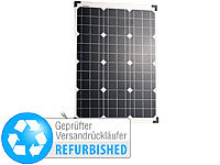 revolt Mobiles Solarpanel mit monokristallin Solarzelle, 50Watt (refurbished); Solaranlagen-Set: Mikro-Inverter mit MPPT-Regler und Solarpanel 