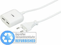 revolt 2-Port-USB-Netzteil mit 150-cm-Kabel, Versandrückläufer; USB-Steckdosen USB-Steckdosen 