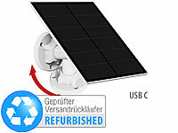 revolt Solarpanel für Akku-IP-Kameras mit USB-C, Versandrückläufer; 2in1-Solar-Generatoren & Powerbanks, mit externer Solarzelle 2in1-Solar-Generatoren & Powerbanks, mit externer Solarzelle 2in1-Solar-Generatoren & Powerbanks, mit externer Solarzelle 