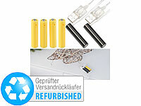 revolt 2er-Set Universal-USB-Batterie-Adapter, Versandrückläufer; Mehrfach-USB-Netzteile für Steckdose Mehrfach-USB-Netzteile für Steckdose 