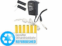 revolt Batterie-Netzteil-Adapter für bis zu 2 Geräte, Versandrückläufer; USB-Batterie-Netzteil-Adapter für Batterien Typ AAA / Micro USB-Batterie-Netzteil-Adapter für Batterien Typ AAA / Micro 