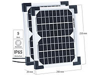 revolt 2er-Set mobile Solarpanele mit monokristalliner Solarzelle 5 W; Solaranlagen-Set: Mikro-Inverter mit MPPT-Regler und Solarpanel Solaranlagen-Set: Mikro-Inverter mit MPPT-Regler und Solarpanel Solaranlagen-Set: Mikro-Inverter mit MPPT-Regler und Solarpanel 