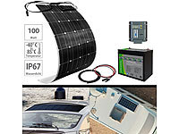 revolt Solaranlagen-Set: MPPT-Laderegler, 100-W-Solarmodul und LiFePo4-Akku; Solarpanels, Solarpanels faltbar Solarpanels, Solarpanels faltbar 