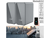 revolt 2er-Set Universal-Plug-&-Play-Akkus für Balkon-Solaranlagen, 2,24 kWh; Solarpanels faltbar 