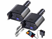 revolt USB Ladegeräte Netzteil, USB Ladegerät mit Aufrollfunktion