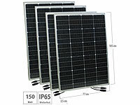 revolt 4er-Set monokristallines Solarpanel, 36 Volt, 150W, MC4-kompatibel; Solaranlagen-Set: Mikro-Inverter mit MPPT-Regler und Solarpanel Solaranlagen-Set: Mikro-Inverter mit MPPT-Regler und Solarpanel 
