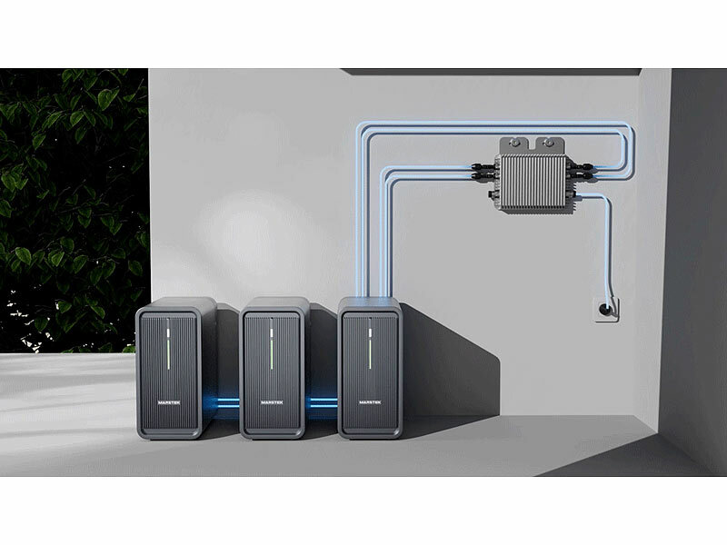 ; Solaranlagen-Sets: Mikroinverter mit Solarmodul und Akkuspeicher Solaranlagen-Sets: Mikroinverter mit Solarmodul und Akkuspeicher Solaranlagen-Sets: Mikroinverter mit Solarmodul und Akkuspeicher 