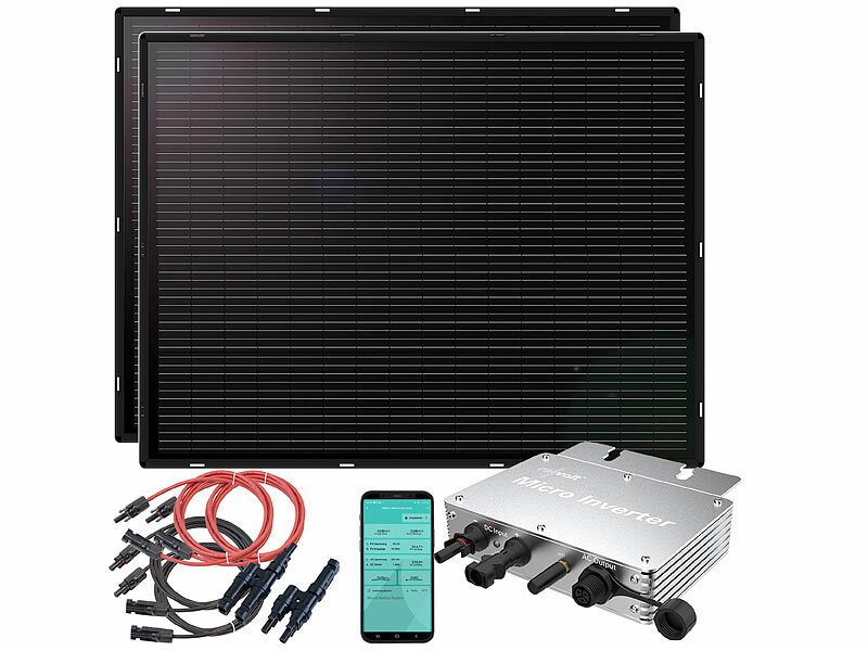 ; Solaranlagen-Sets: Mikroinverter mit Solarmodul und Akkuspeicher Solaranlagen-Sets: Mikroinverter mit Solarmodul und Akkuspeicher Solaranlagen-Sets: Mikroinverter mit Solarmodul und Akkuspeicher 